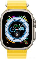 Apple Watch Ultra LTE 49 мм (титановый корпус, титановый/желтый, ремешок из эластомера)