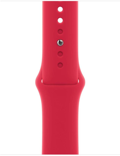 Apple Watch Series 8 41 мм (алюминиевый корпус, красный/красный, спортивный силиконовый ремешок)