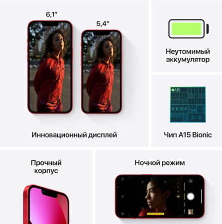 Apple iPhone 13 128Gb Red (MLP03)