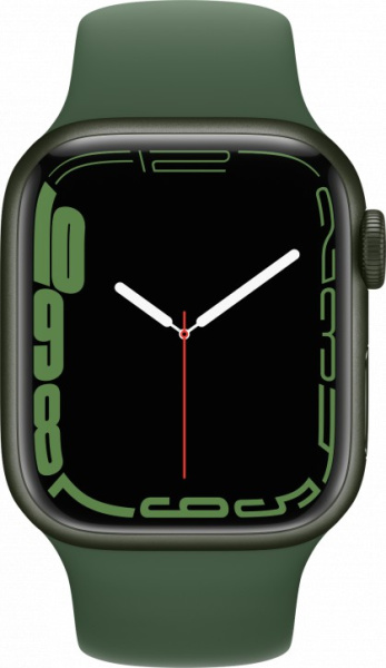 Apple Watch Series 7 45 мм (зеленый/зеленый клевер спортивный) (MKN73)