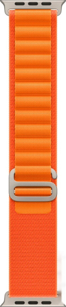 Apple Watch Ultra LTE 49 мм (титановый корпус, титановый/оранжевый, текстильный ремешок размера M)