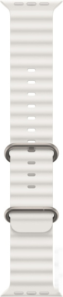 Apple Watch Ultra LTE 49 мм (титановый корпус, титановый/белый, ремешок из эластомера)