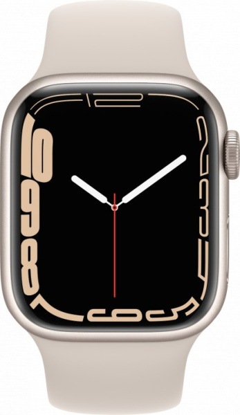 Apple Watch Series 7 41 мм (сияющая звезда/сияющая звезда спортивный) (MKMY3)